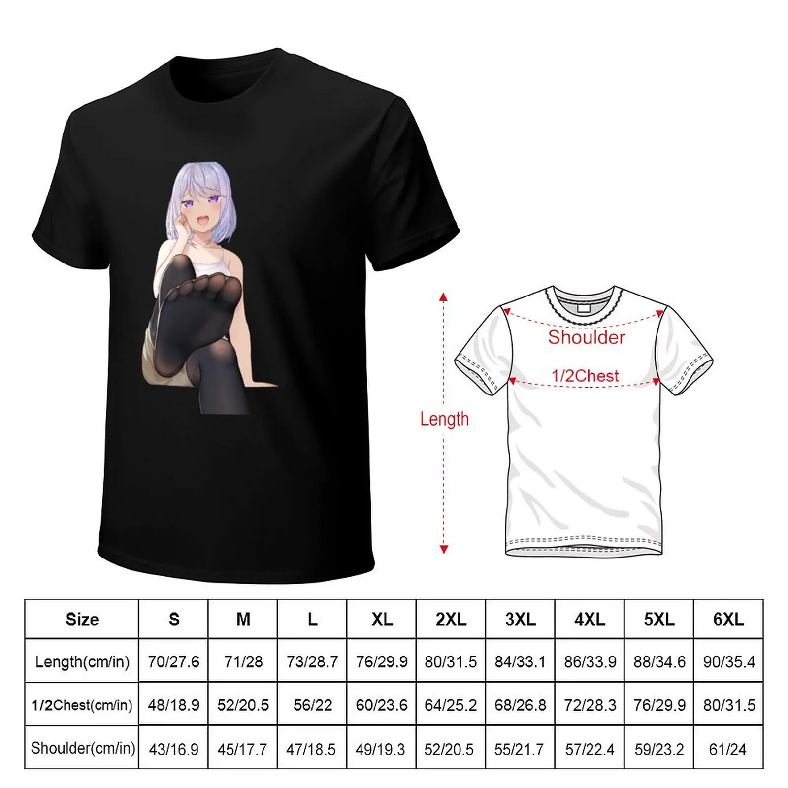 Foot Fetish Manga T-Shirt t shirts for man slim fit T-Shirt