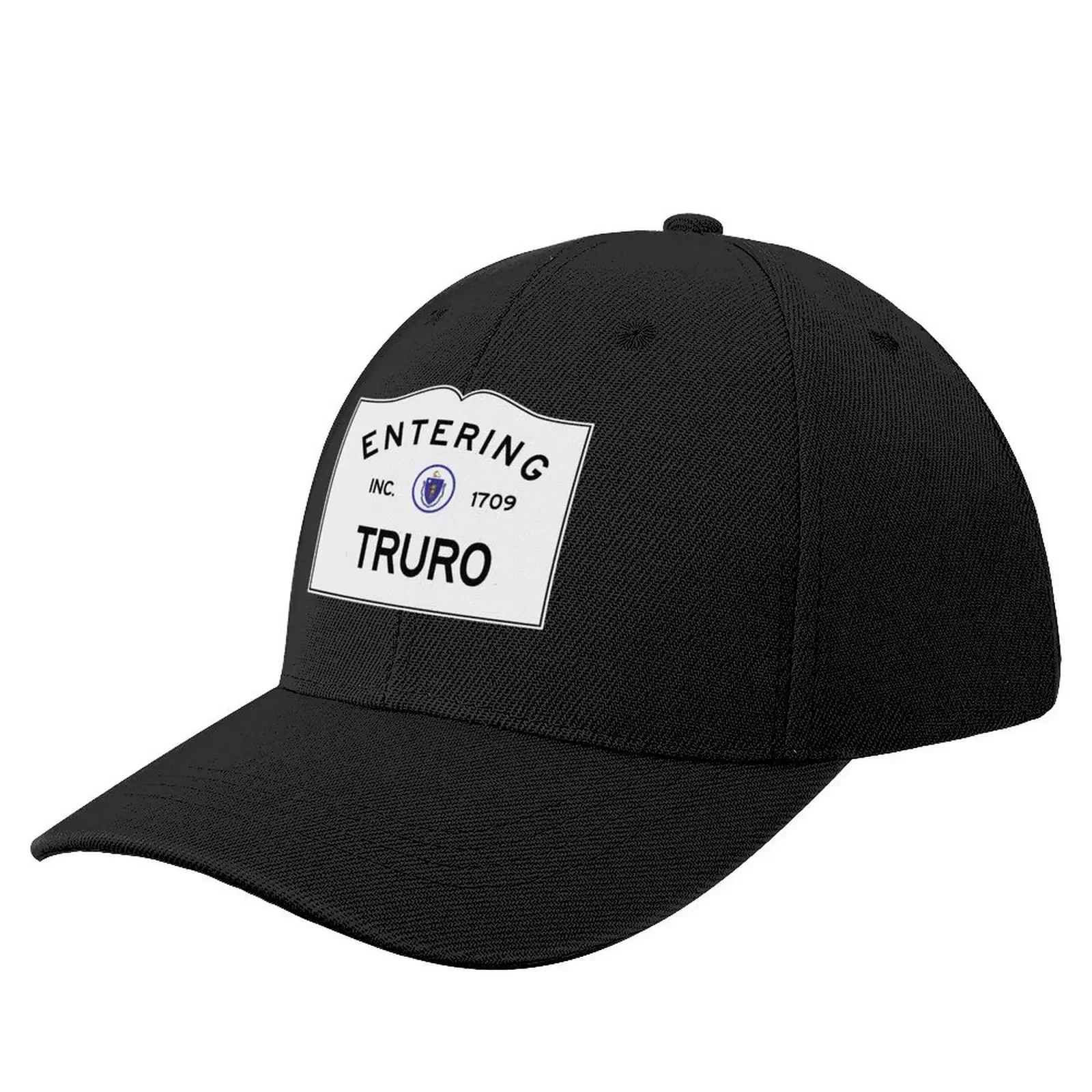 Entering Truro Massachusetts - Commonwealth of Massachusetts Road Sign Baseball Cap black Luxury Brand Mens Women's