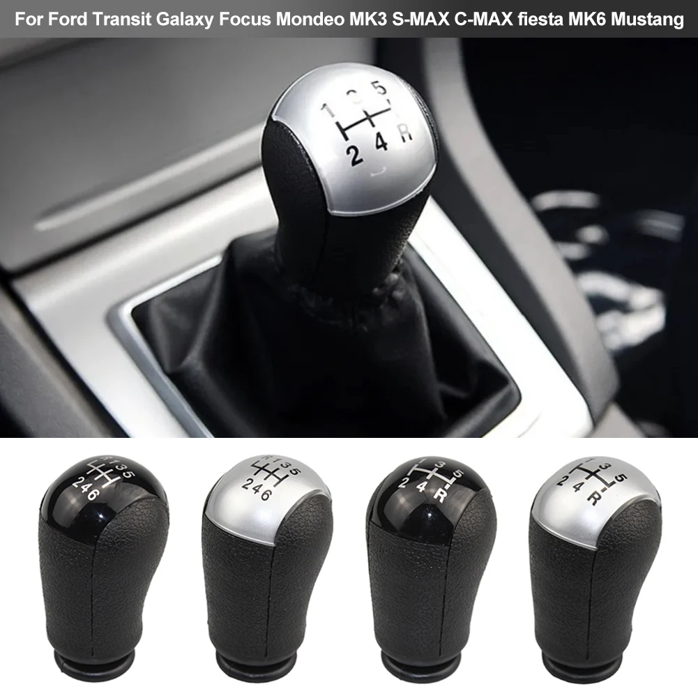 5 6 Speed Car MT Gear Stick Shift Knob For Ford Transit Galaxy Focus Mondeo MK3 S-MAX C-MAX fiesta MK6 Mustang Automobiles Parts