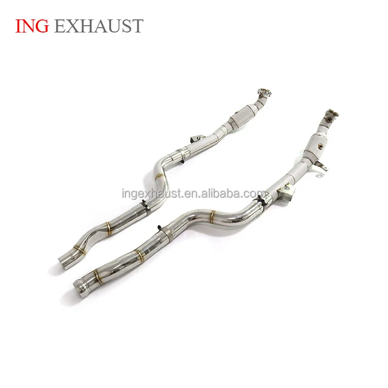 ING Exhaust System High Flow Performance Downpipe for Mercedes benz W218 CLS63 With Heat shield car accessories