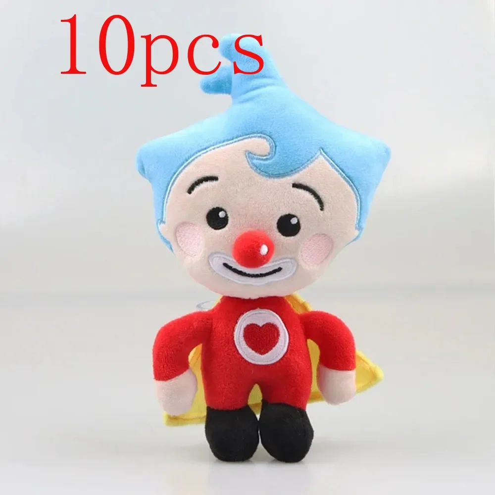 10Pcs Cute Plim Plim Clown Plush Toy Cartoon Stuffed Plush Doll Animation Figure Plushie Anime Soft Gift Toys for Kids Birthday