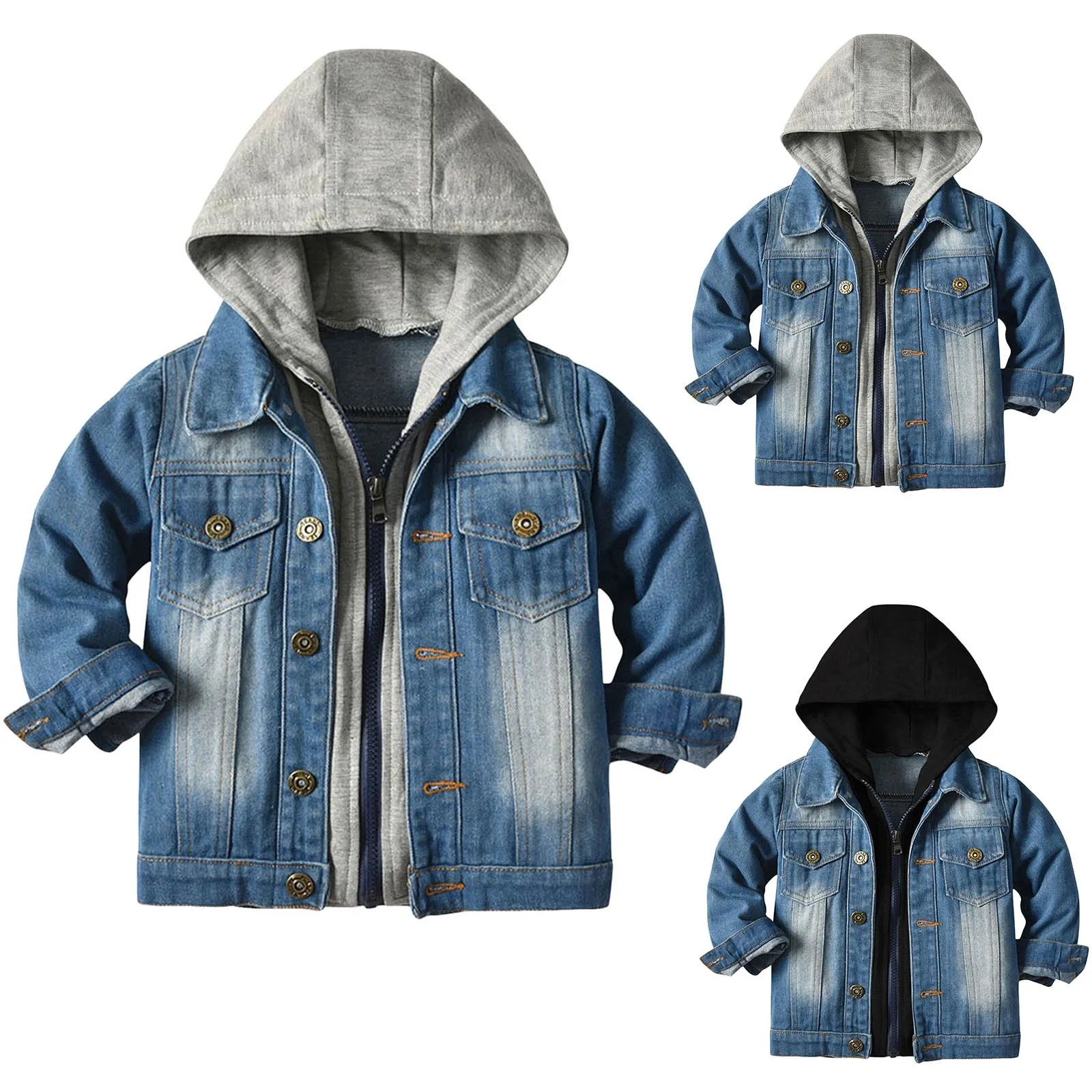

Пальто для маленьких девочек, джинсовая куртка для маленьких мальчиков и девочек, детская джинсовая куртка на пуговицах, верхнее пальто, верхняя одежда, куртки для девочек, размер 14–16