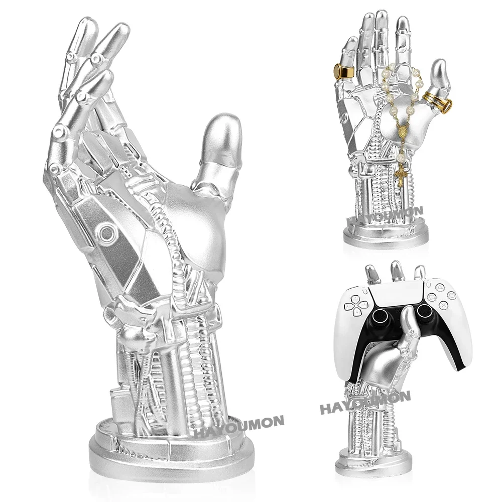 Cyberpunk Robotic Arm Integrated Handle Bracket for PS4 PS5 XBOX Creative Collection Desktop Decoration Handmade Gift