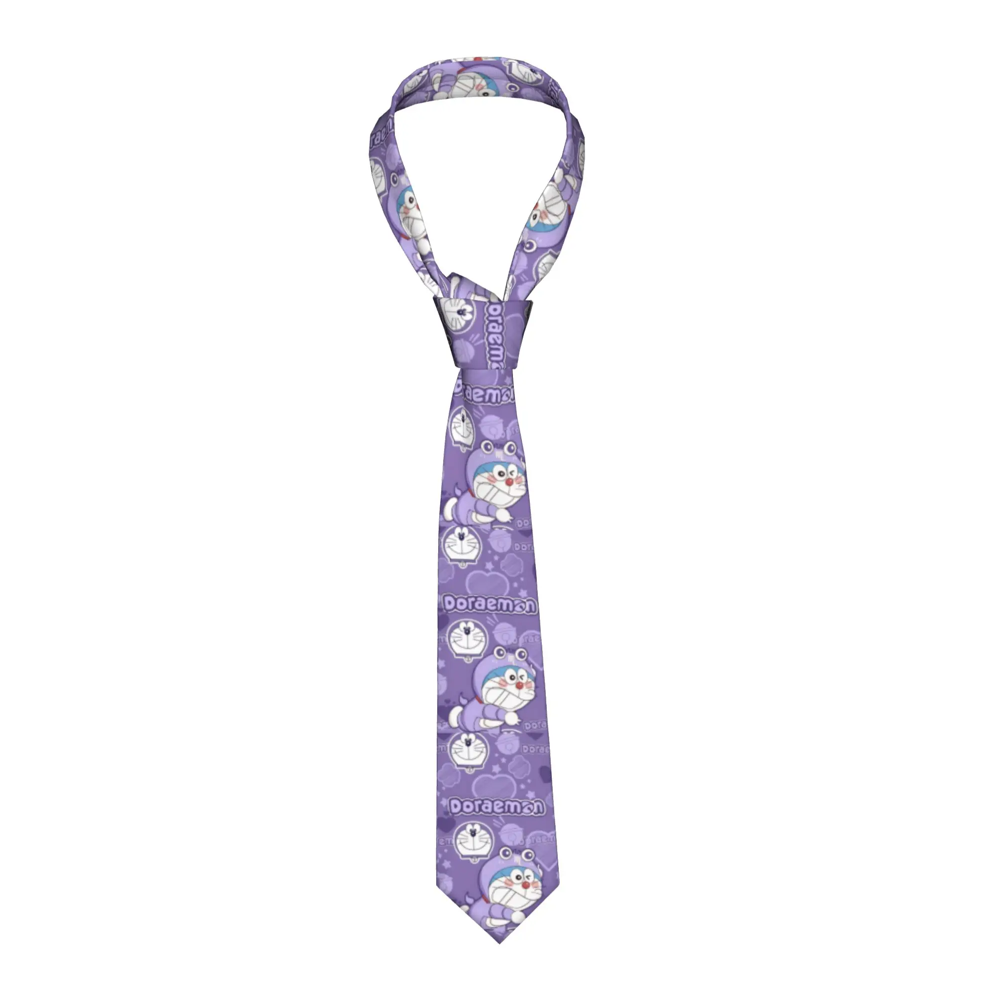 D-Doraemons Necktie Men Women Slim Polyester 8 cm Classic Neck Ties Anime  for Men Daily Wear Gravatas Wedding Gift