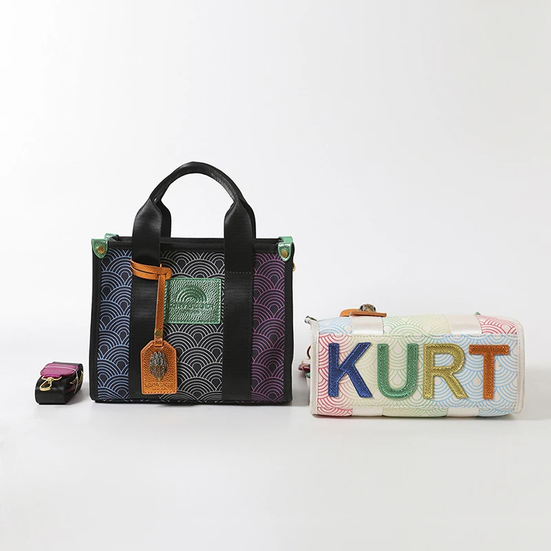 KURT GEIGER LONDON-Bolso de mano de lona para mujer, bolso de gran capacidad, de marca de diseñador de lujo, de hombro, a la moda