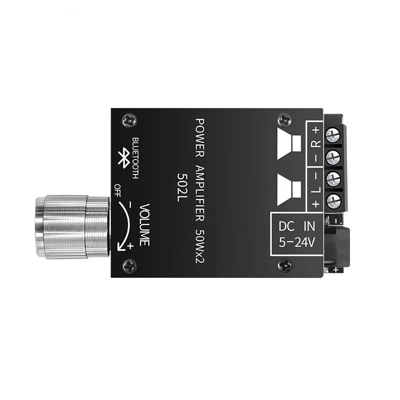 Mini Bluetooth 50 Digital Amplifier Board 20W 50W x2 Adjustable with Knob Volume Control and On Off Switch DIY