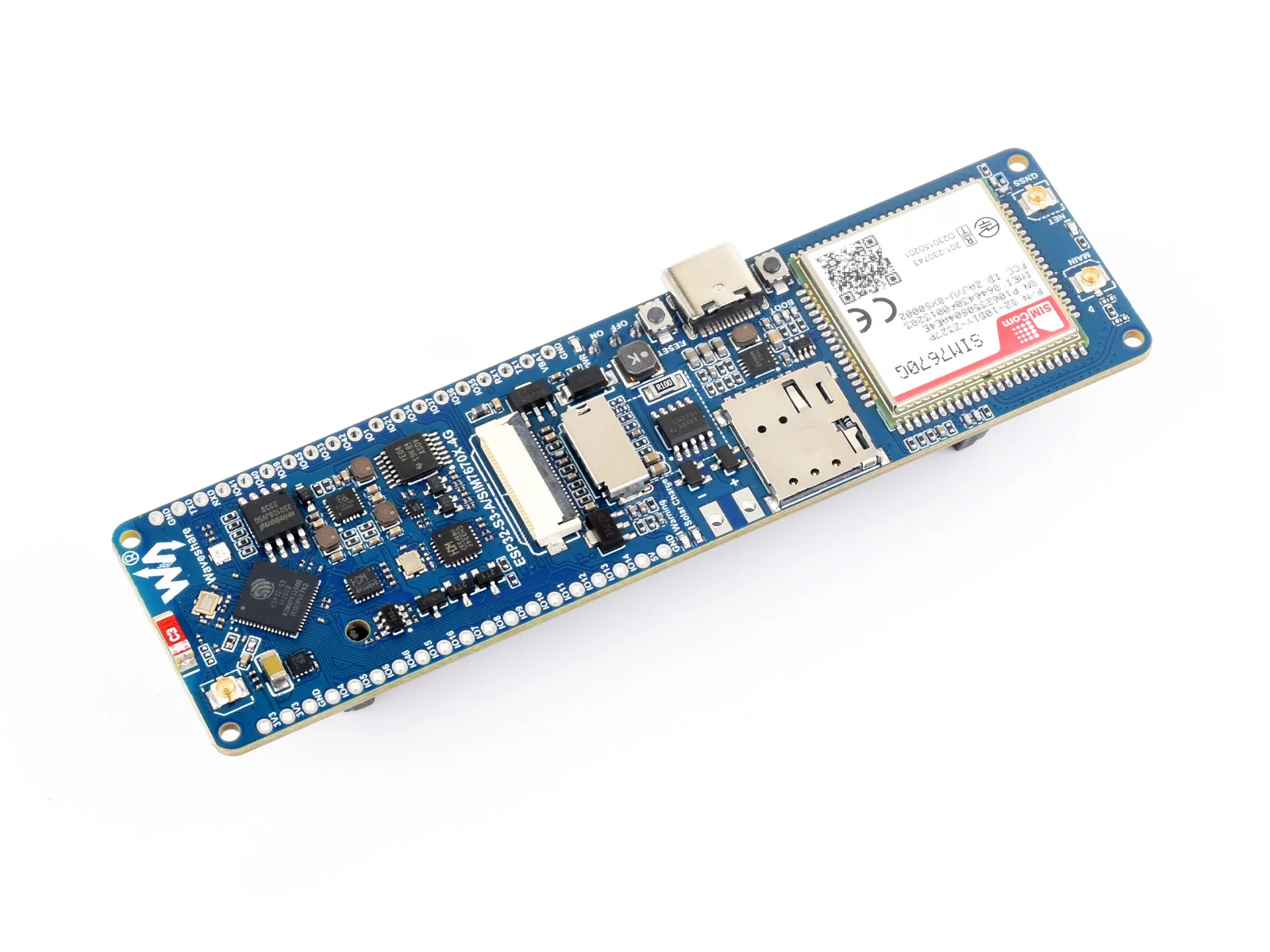 ESP32-S3-SIM7670G-4G Waveshare Placa de Desenvolvimento LTE Cat-1 WiFi GNSS Posicionamento Adequado para 4G Portátil WiFi Global