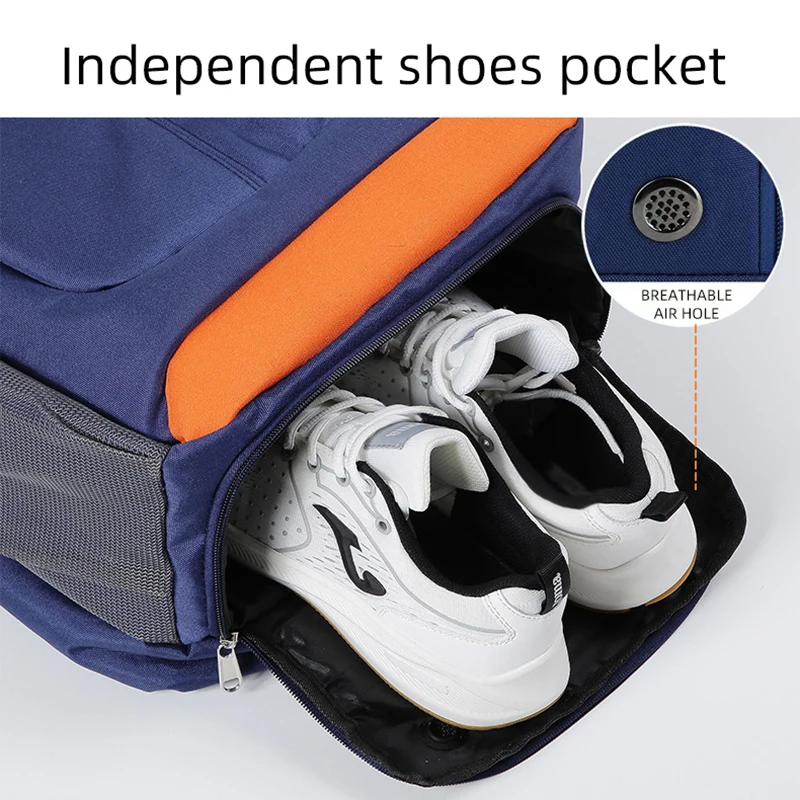 Professional Tennis Bag Badminton Training Bags Waterproof Pickball Backpack Large Capacity Racket Storage Pack with Shoe Pocket