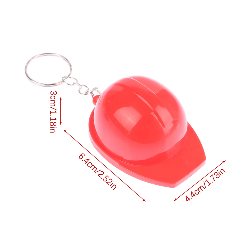 1PC Creative Safety Helmet Bottle Keychain Portable Opener Artifact Small Pendant Practical Decoration Car Pendant Accessories