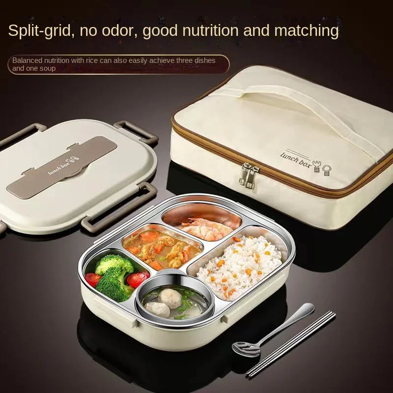 12V/220V Electric Heating Lunch Box Stainless Steel Food Insulation Bento Lunch Box Home Car Keep Warm Lunch Box 1.2L