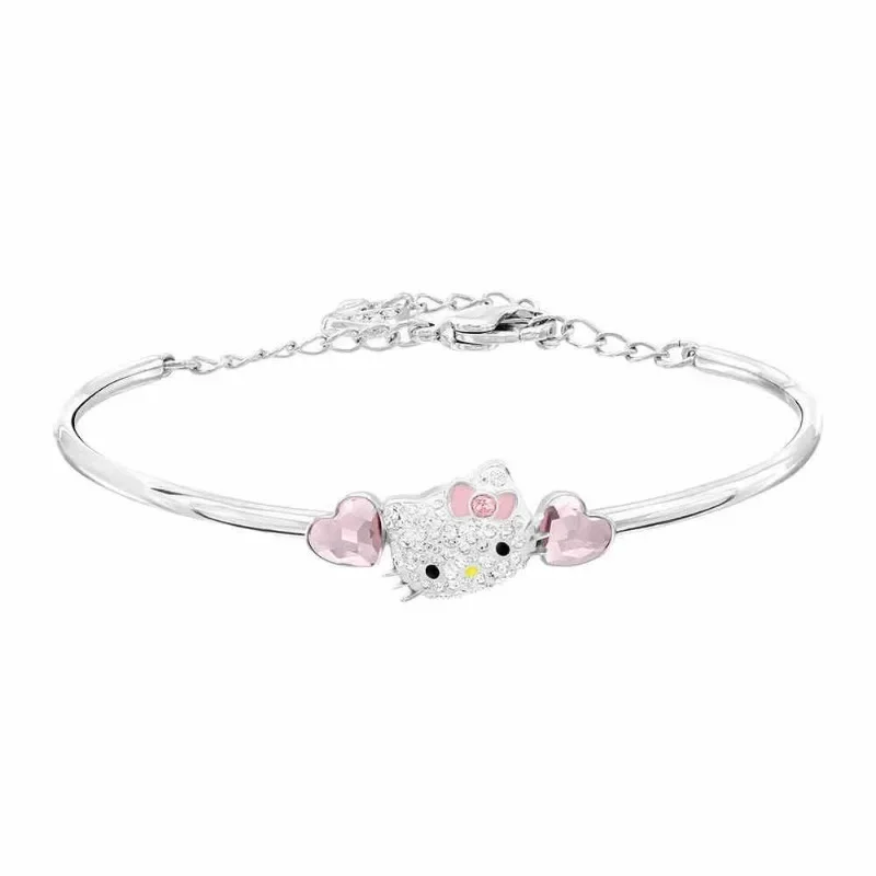 Sanrio Hello Kitty Bracelet Cute Anime Cartoon KT Cat Rhinestone Inlay Bracelet Ornaments Jewelry Holiday Gifts