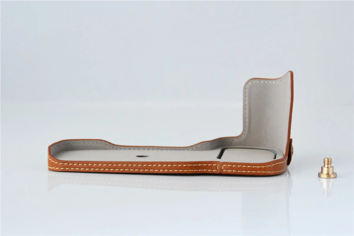 カメラビデオバッグ PU レザーケース半身ベース Canon EOS 5D Mark IV 5D4 5D Mark III 5D3 保護開口部ボトムカバー