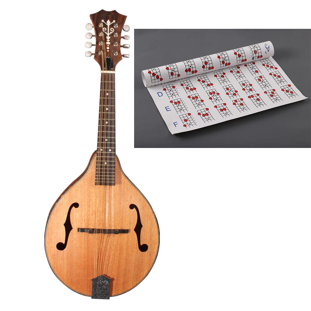 

Chord Chart Mandolin Diagram Trainning Guide Exercise Pearlescent Copper Plate Paper