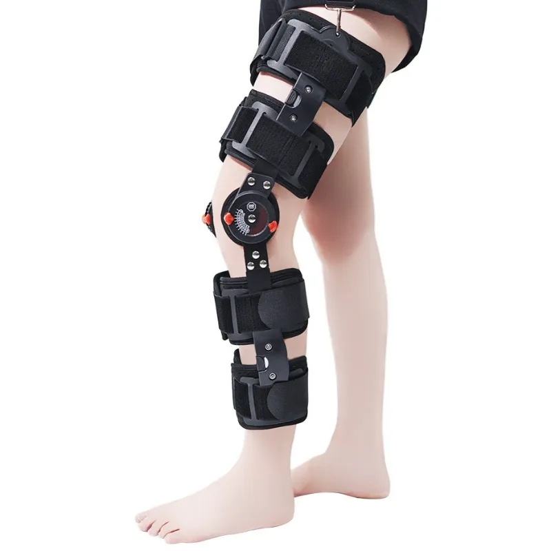 Verstellbare Kniebandage mit Scharnier und polyzentrischen Scharnieren für die Genesung nach Operationen, Verletzungen, Sport, Spaziergänge