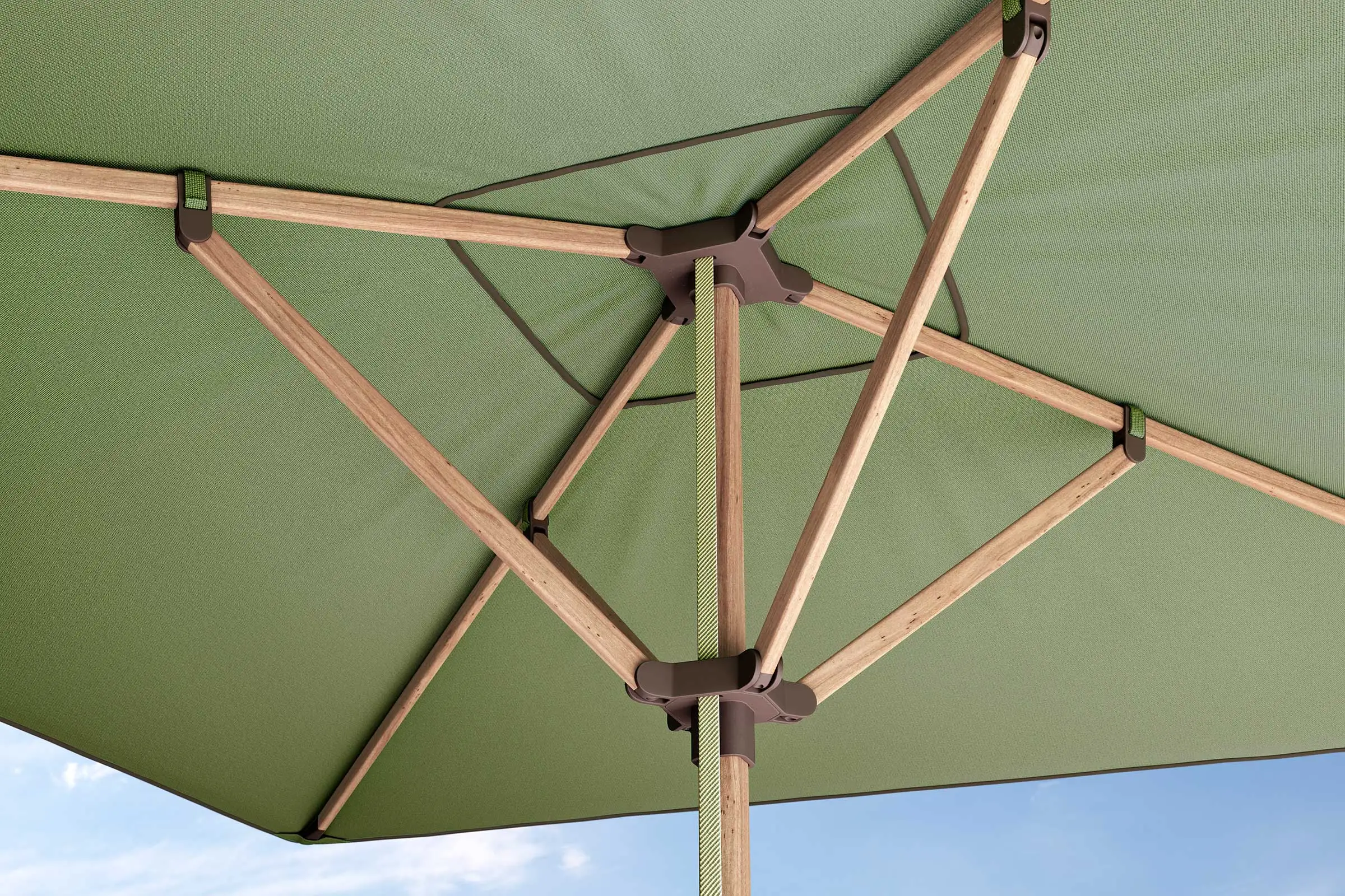 Modern Aluminum Outdoor Umbrella with Steel Base 1.5m Sun Shade for Garden and Patio Outdoor Furniture