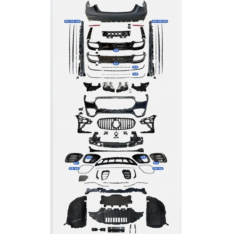 

W223 2021+ Upgrade S63 Style Facelift Bodykit Body Kit Include Front Rear Bumper for S Class