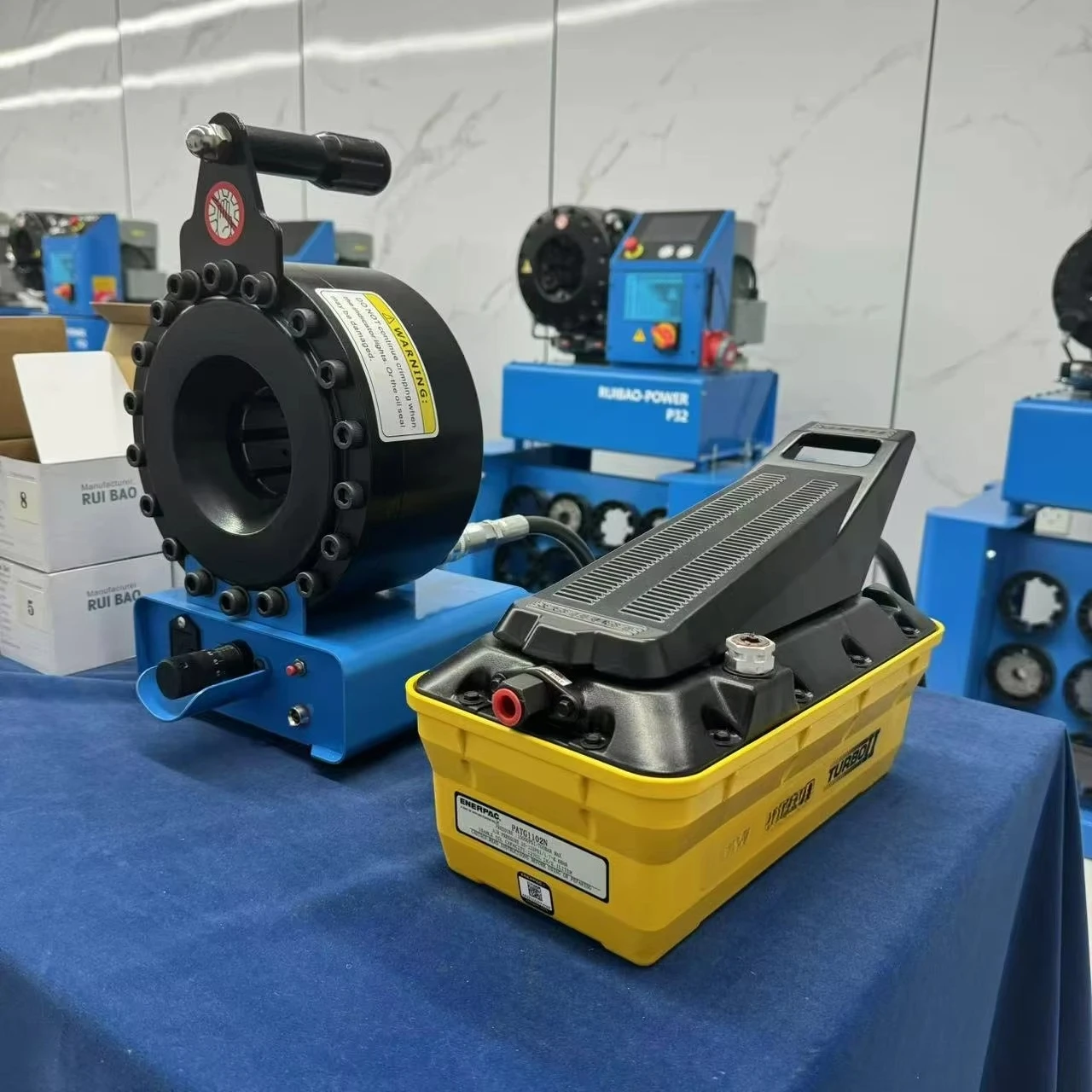 RUIBAO Manual Portable Crimping Machine PLC Motor High Productivity High Competitive Price Easy Operation Pressure Vessel