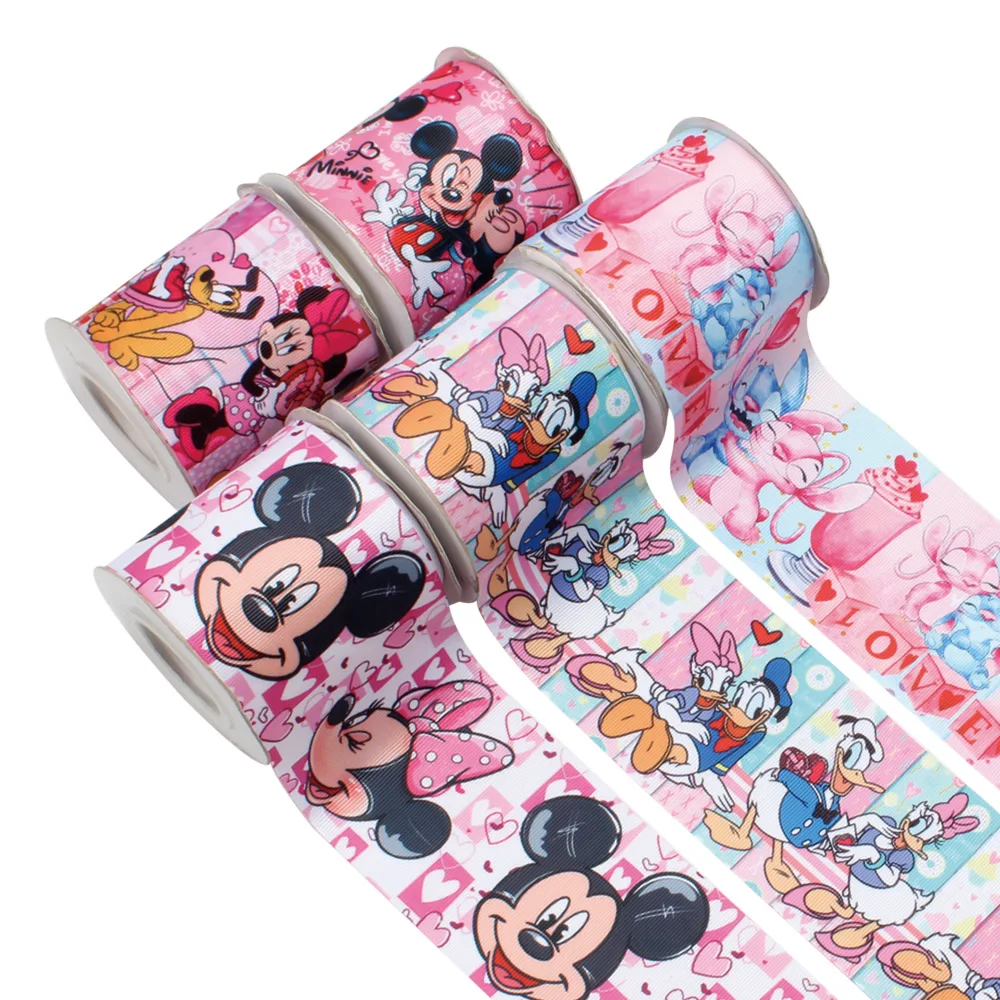 

10yards Disney Grosgrain Ribbon for Valentine's Day Hairbows Accessories Craft Materials DIY