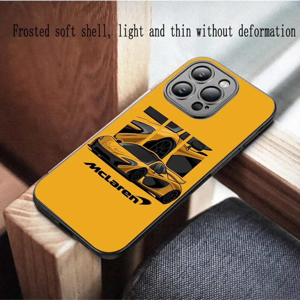 Super car Fashion M-mcl-areneS pattern Phone Case For iPhone 17 16 16e 15 14 13 12 Plus Mini Pro Max Soft black Shockproof Cover view 6