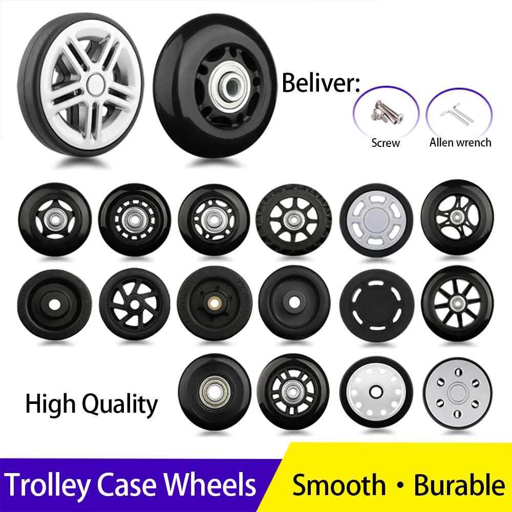 

2PCS 4PCS Luggage Accessories Wheels Aircraft Suitcase Pulley Mute Wheel Wear-Resistant Parts Repair Rollers