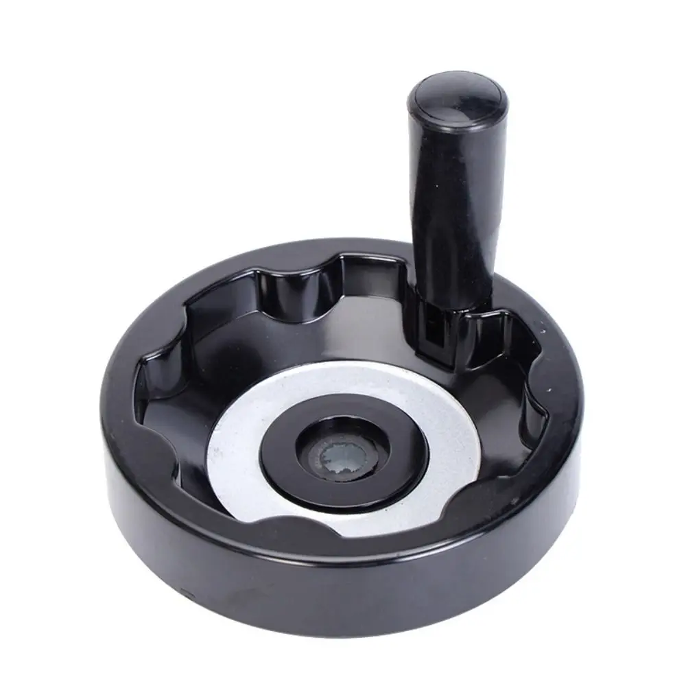 مقبض هزاز أسود قابل للطي عجلة يدوية قبضة موجة داخلية الباكليت مقبض دوار عجلة يد مستديرة آلة طحن عمودية