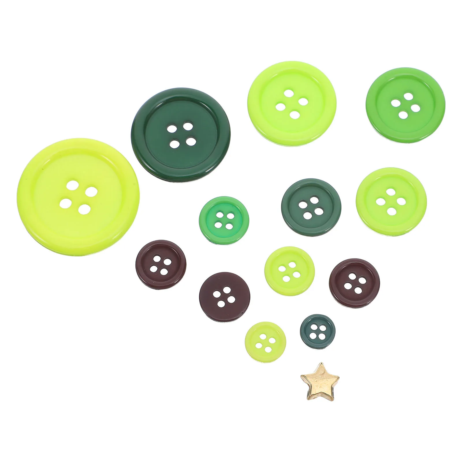 

Festive DIY Button Christmas Tree Ornament Kit Creative Holiday Craft Project for Home Office Classroom Festive Sewing Project