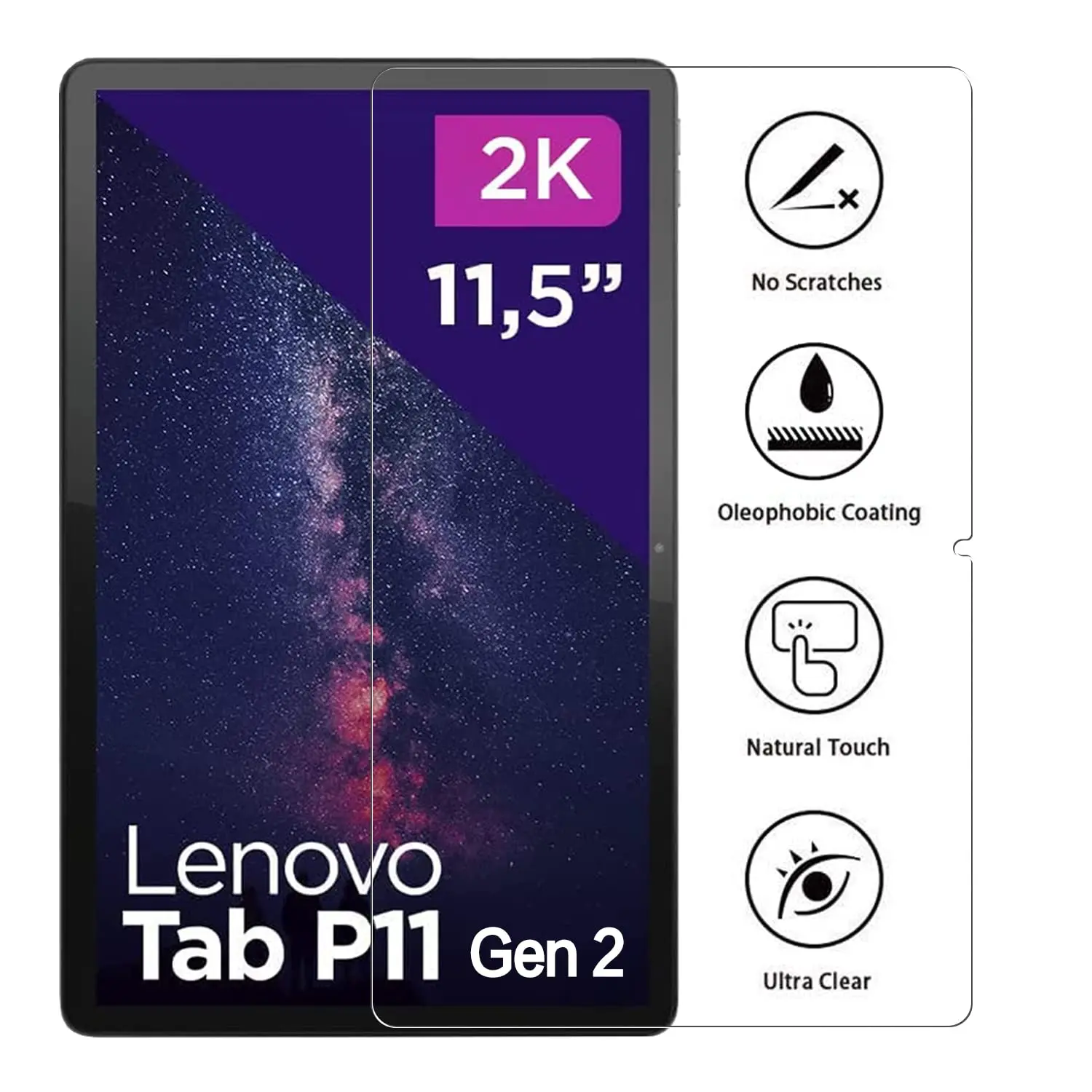 Per Lenovo Tab P11 (2a generazione) pellicola in vetro temperato pellicola salvaschermo da 11.5 pollici per Lenovo Tab P11 (Gen 2) TB-350FU TB-350XC 2022