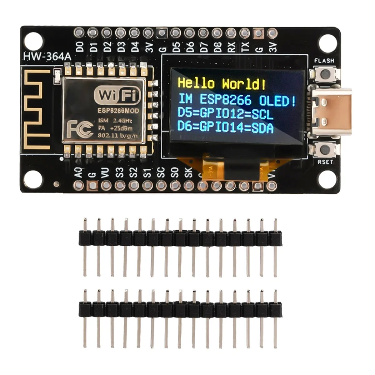 Nodemcu ESP8266 Placa de Desenvolvimento Módulo Wifi Serial CH340G com Tela OLED 0,96 para Arduino/Micropython ESP8266 (A)