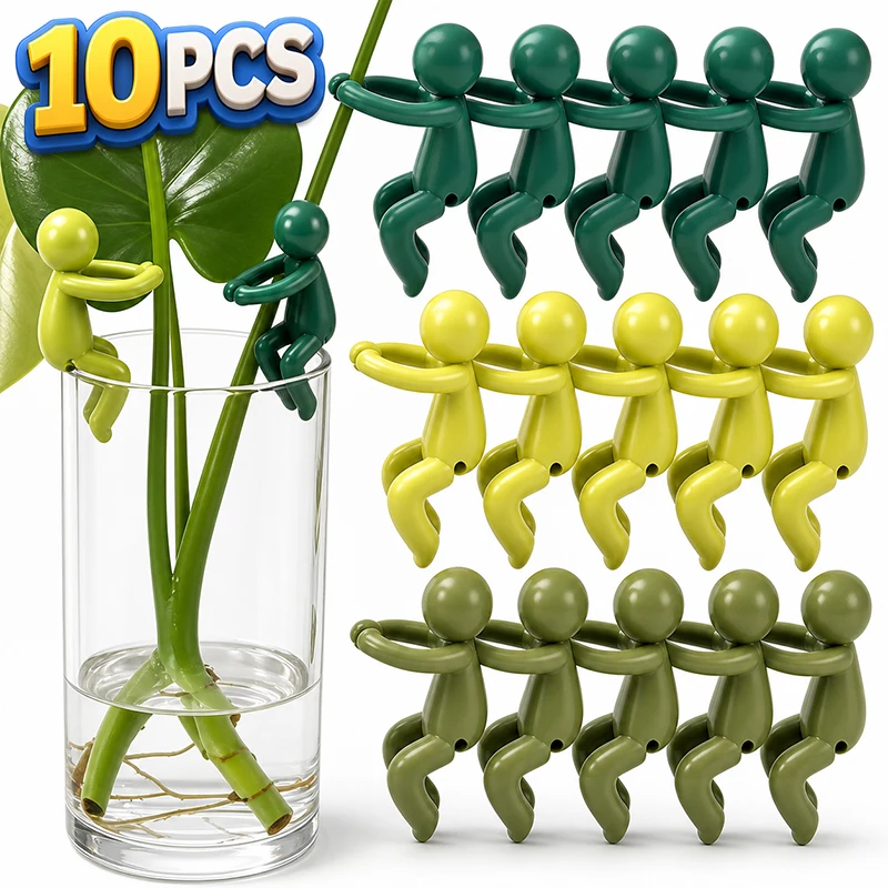 Human Shaped Plant Support Stand, Colorful Plastic Vine Fixing Holder, Reusable Indoor Potted Plant Climbing Shaping Decor Frame