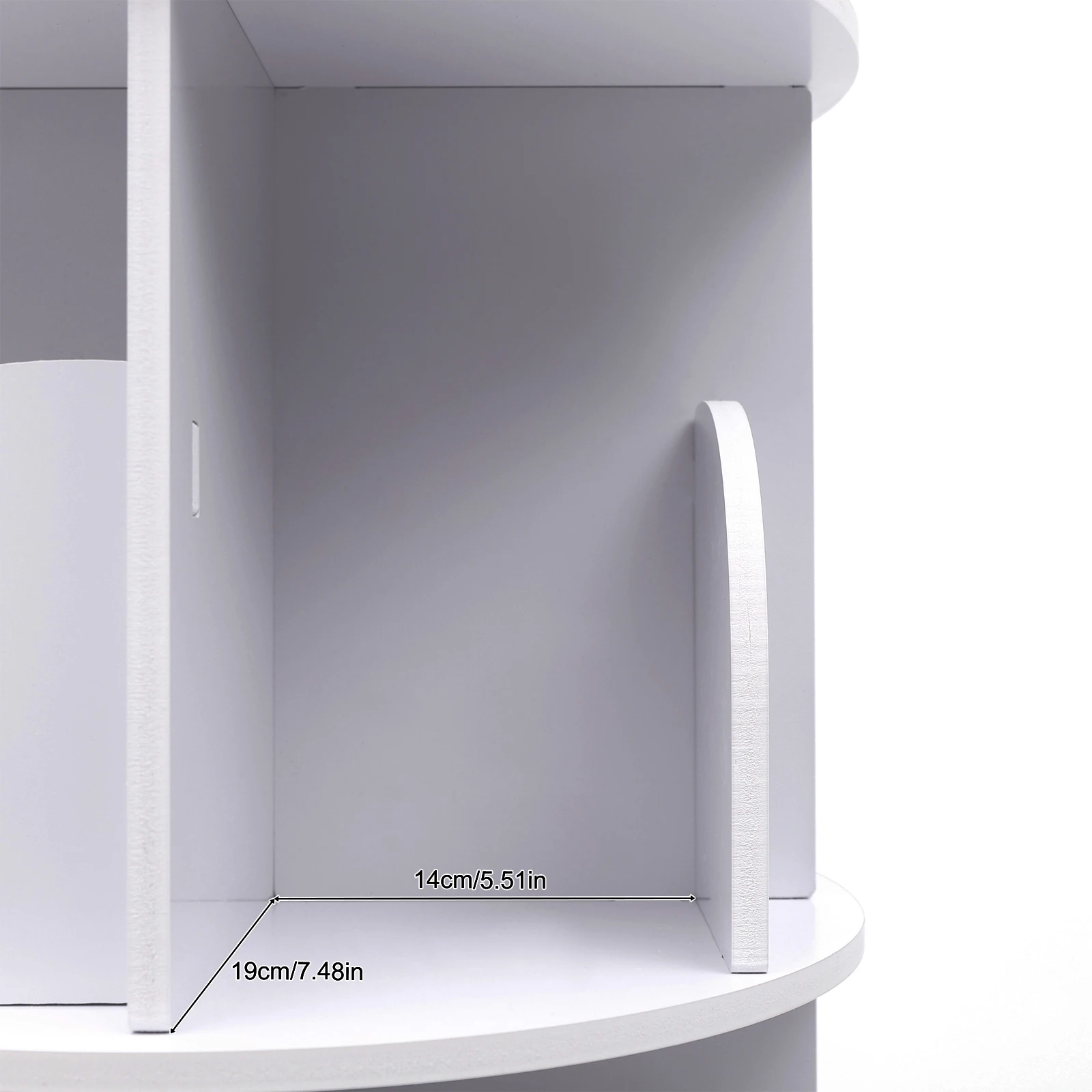Rotating Bookshelf , 360 Display Bookcase, 4-Tier Corner Bookshelf , Floor Standing Bookshelf for Living Room, Office image 4