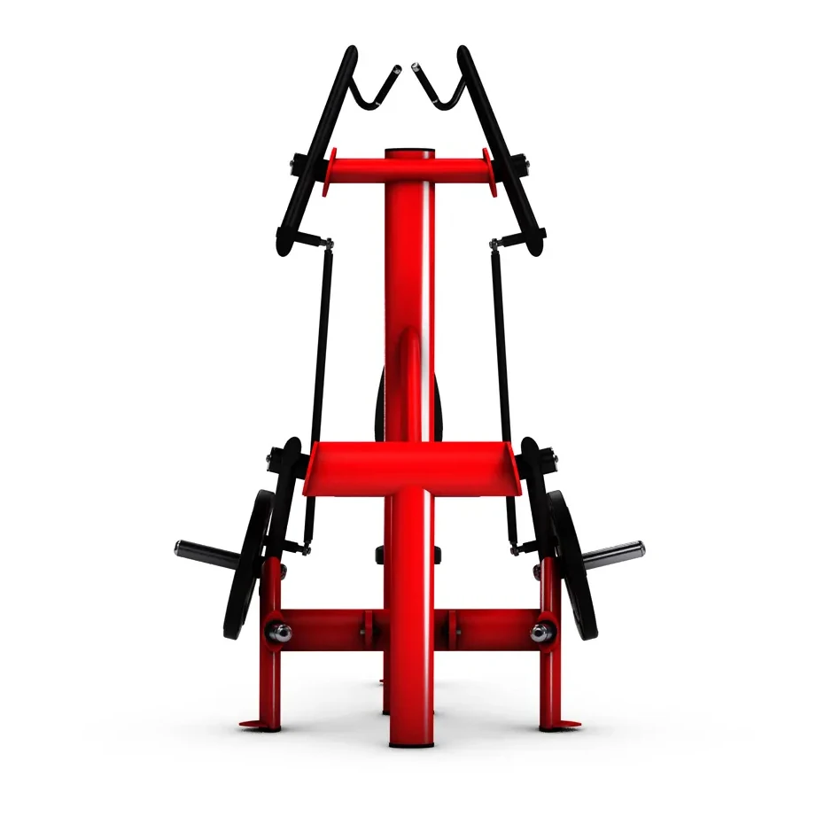 Iso-Lateral Seated High Row Machine Steel Plate Loaded Free Weight Equipment Horizontal Front Lat Pull High Pull Back Lat