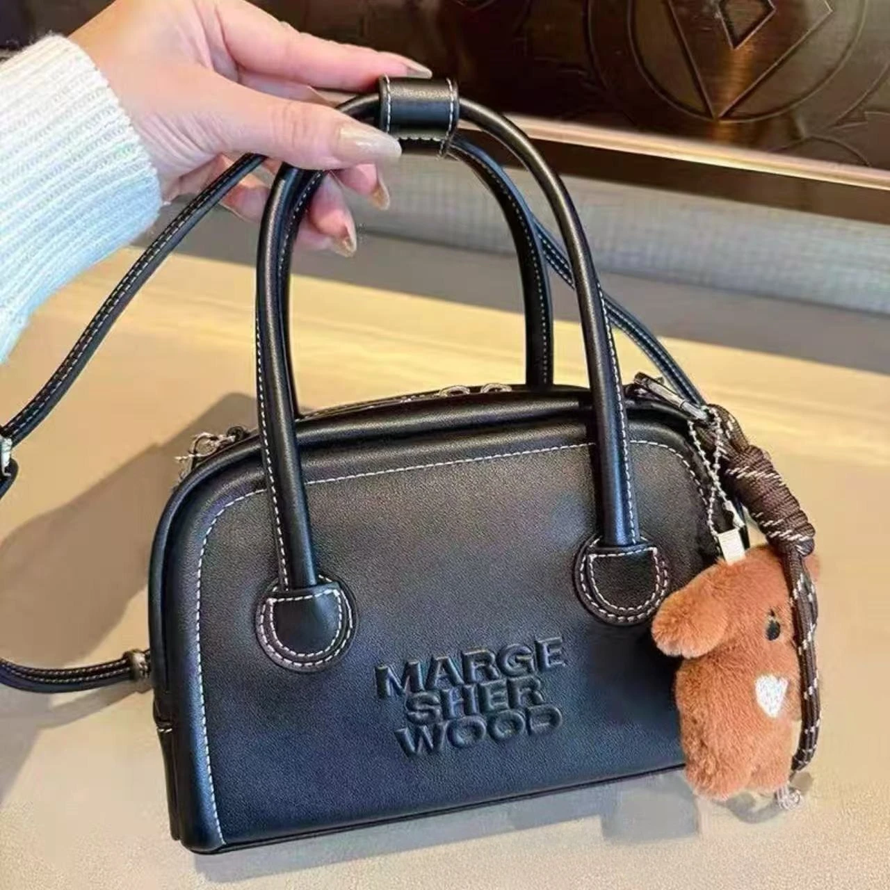 

Margesherwood bowling single-shoulder crossbody bag Commuter handbag for women
