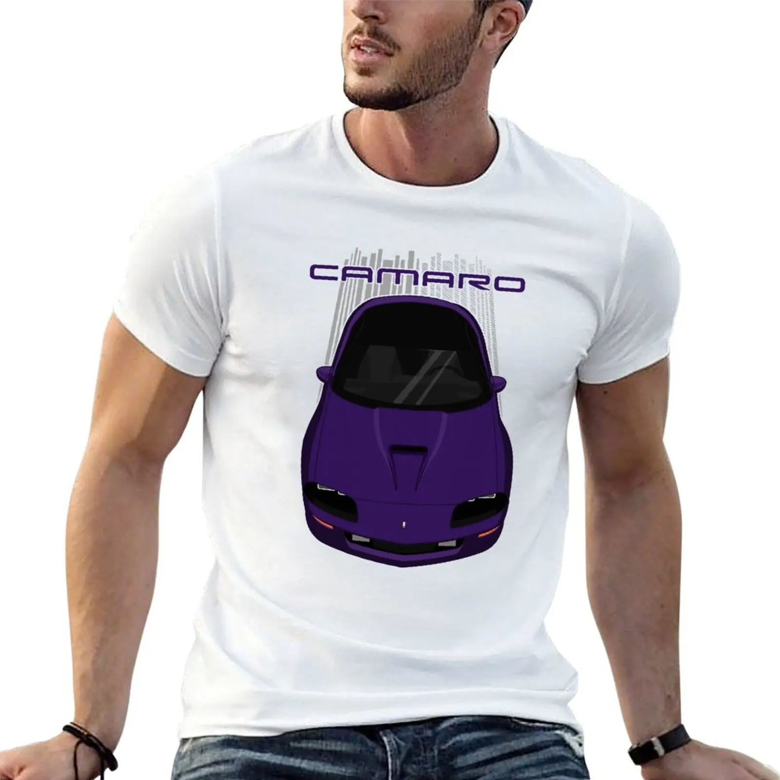 

t T-Shirt Purple shirt - Camaro shirt 4th plain 1993-1997 pack t cotton man