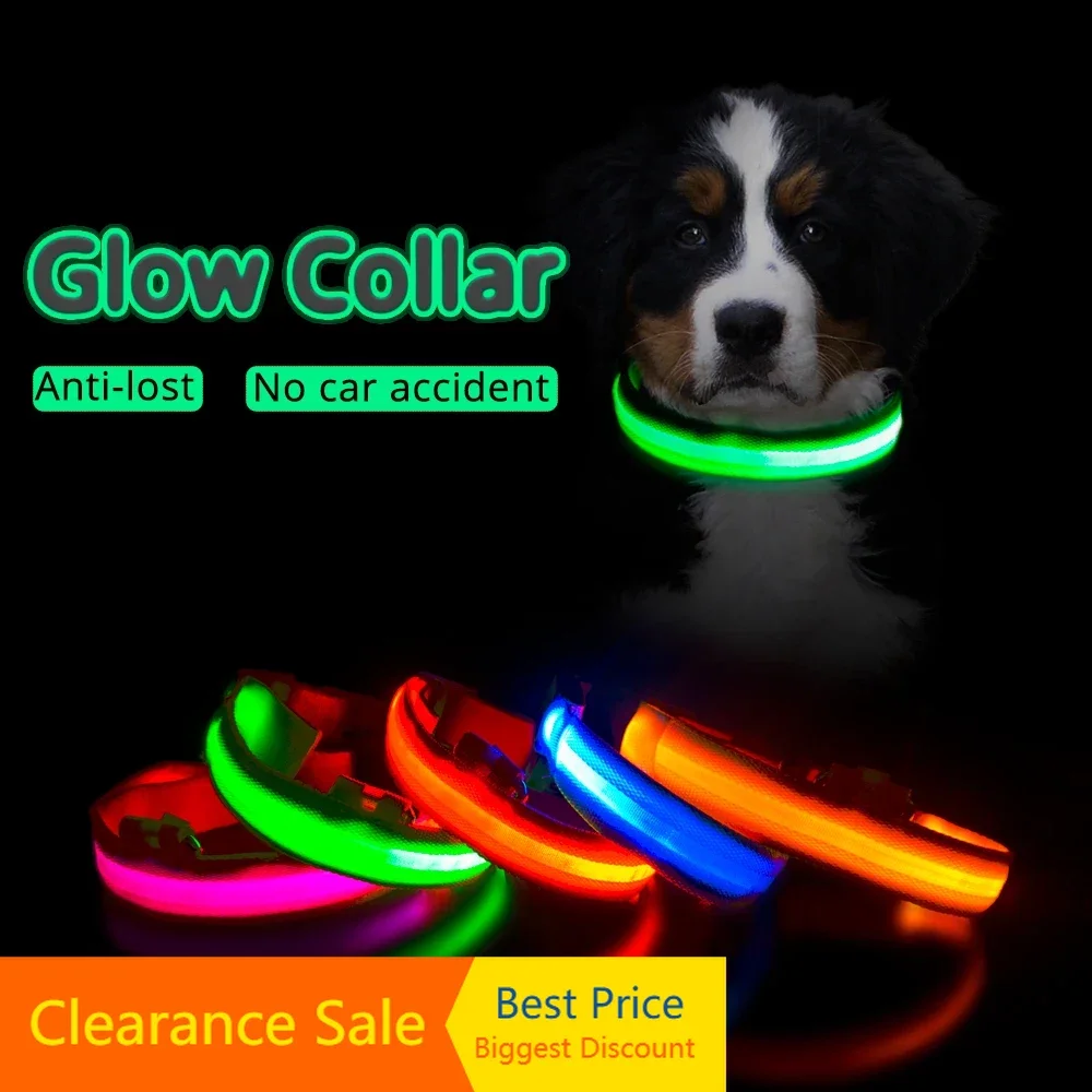 LED Dog Collar USB Rechargeable Anti-Lost