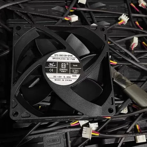 DWPH-EFC-08E12D-EF05 de ventilador de refrigeración, inversor de elevador de tres cables, rodamiento de bolas Dual, 8cm, 80mm, cc 12V, 0.40A, 80x80x25mm, Original, nuevo