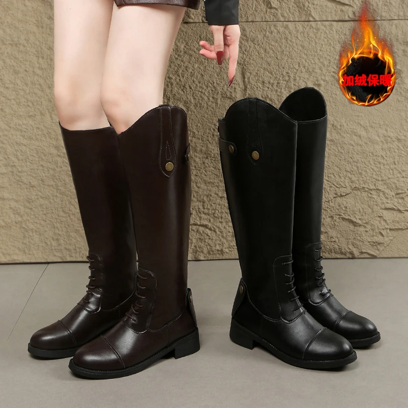 2026 Equestrian Boots Leather Equestrian Supplies Long Boots Riding Equipment Non-Slip Ultra Footwear Resistant Horse Rider Shoe