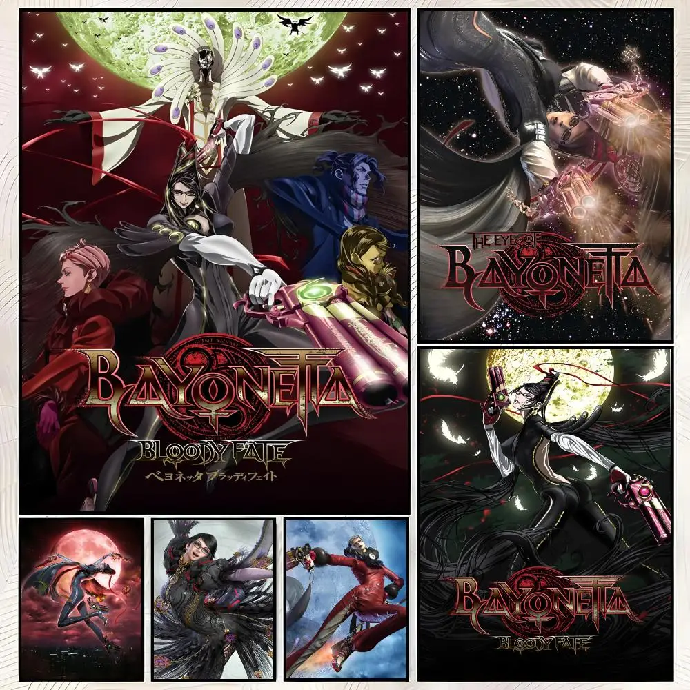Game B-Bayonetta 3 Poster Vintage PP Paper Wall Art Home Decor Print for Bedroom Living Room Aesthetic Gift