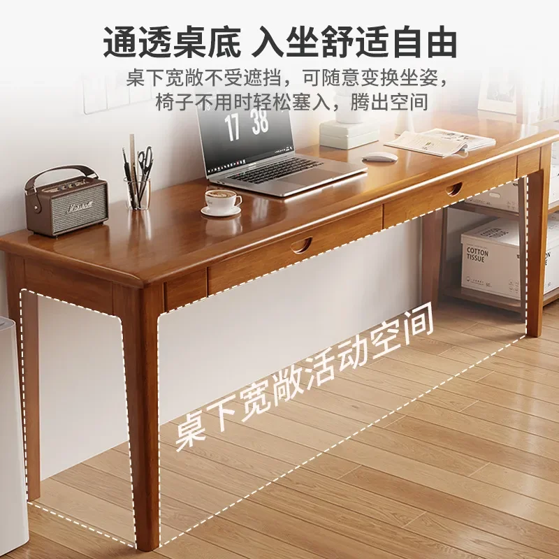 Simple Long Desk for Home Bedroom Balcony Narrow Computer Workbench Wall Mounted Table for Rental House Girls Study Area