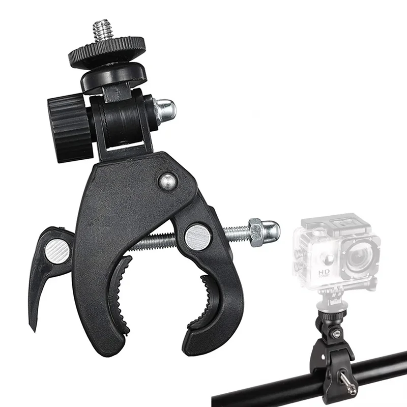 Universelle Fahrrad- und Motorrad-Lenkerhalterung, Kamerahalterung, Stativadapter, Schraubklemme für GoPro Hero 5/4 Action-Kamera