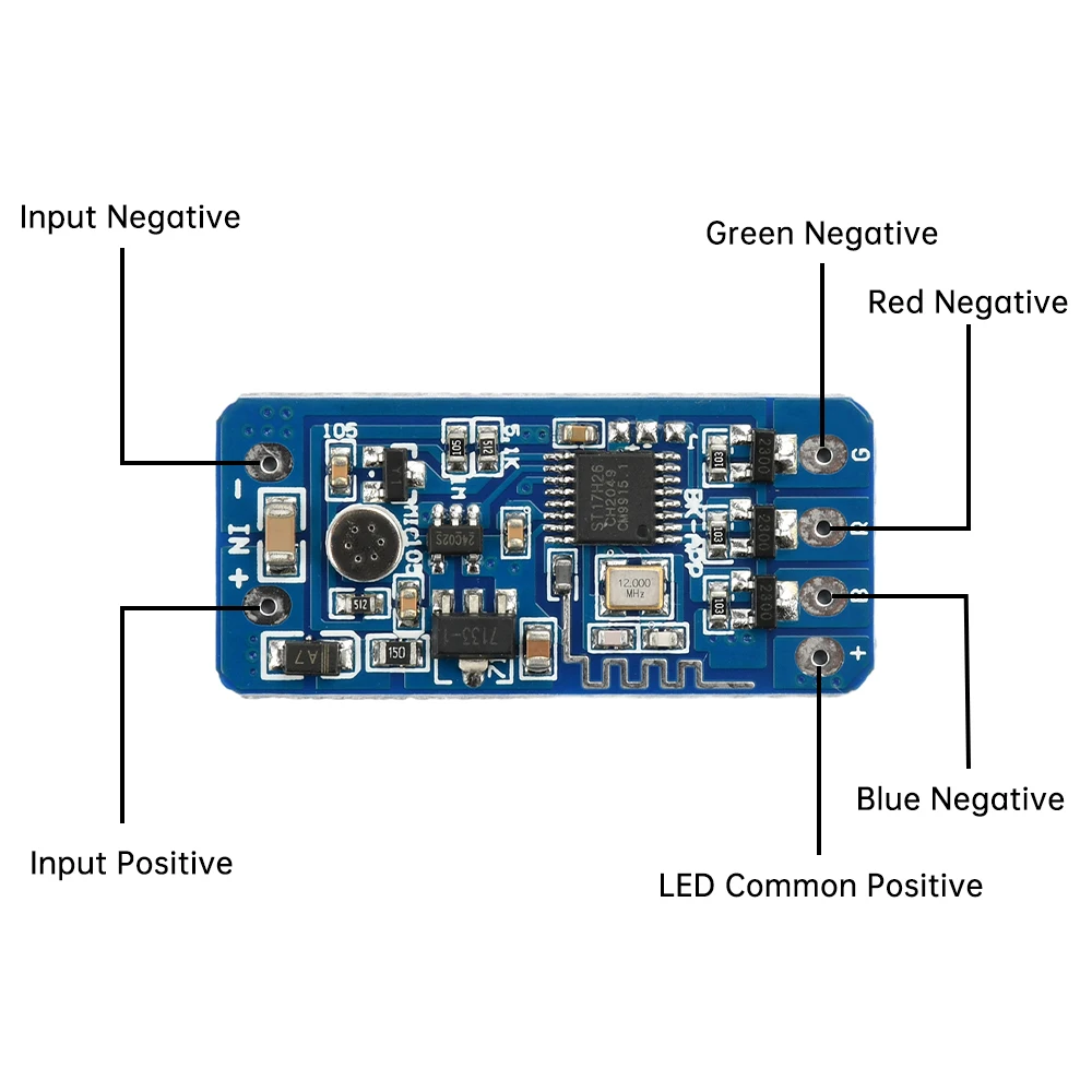 DC5V 12V 24V RGB Colorful Flashing Module LED Light Strip Controller Color Changing Atmosphere Light  Color Lamp Module