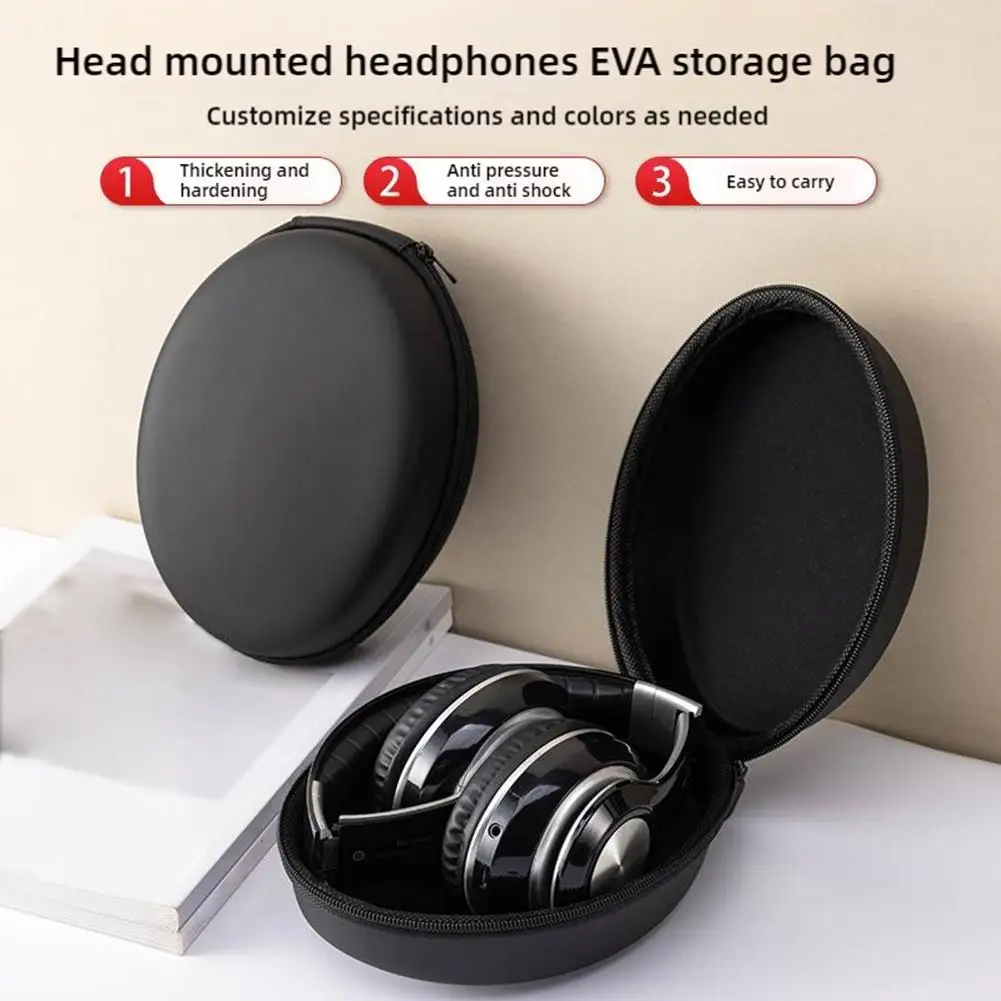 Head Mounted Earphone Bag  Bluetooth Earphone Storage Bag Portable Nylon Earphone Box Large Capacity Storage Box