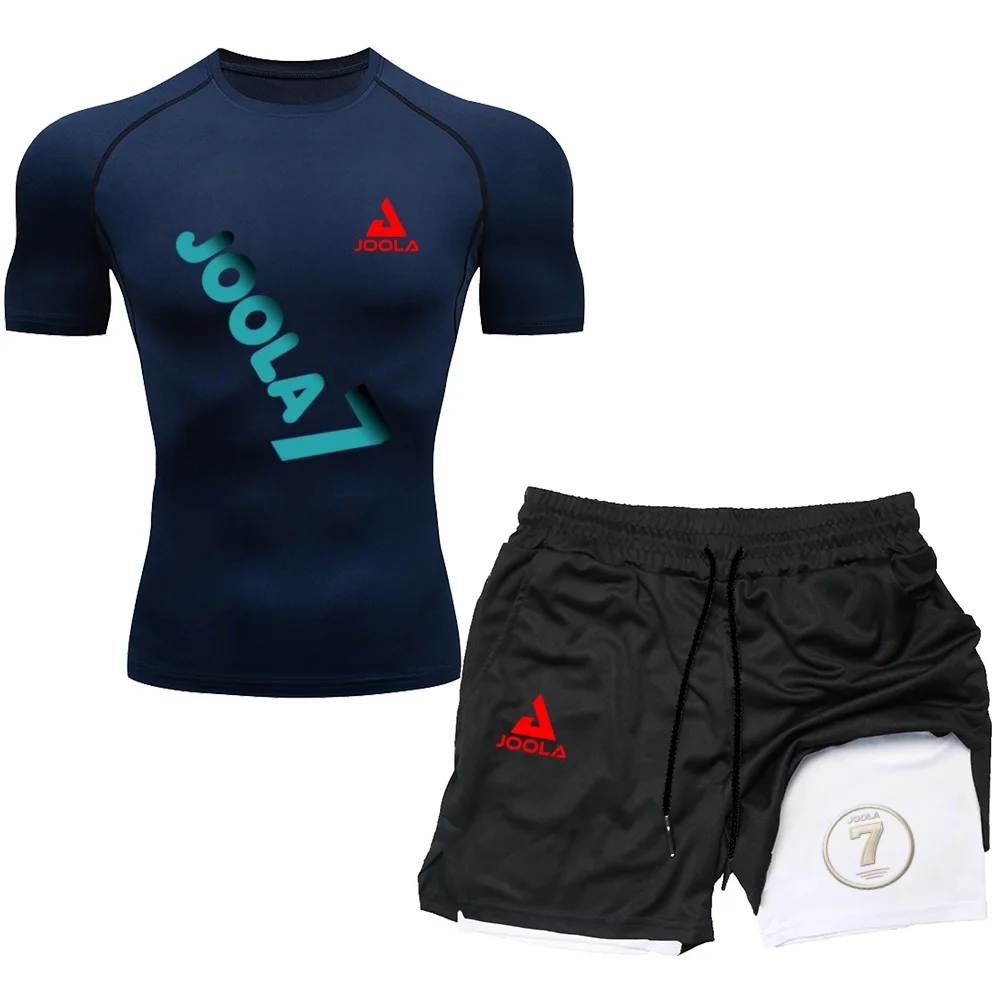 

NEW JOOLA 7 Series Purple Table Tennis Suit Quick Dry Breathable Compression T-shirt & Shorts 2PCS