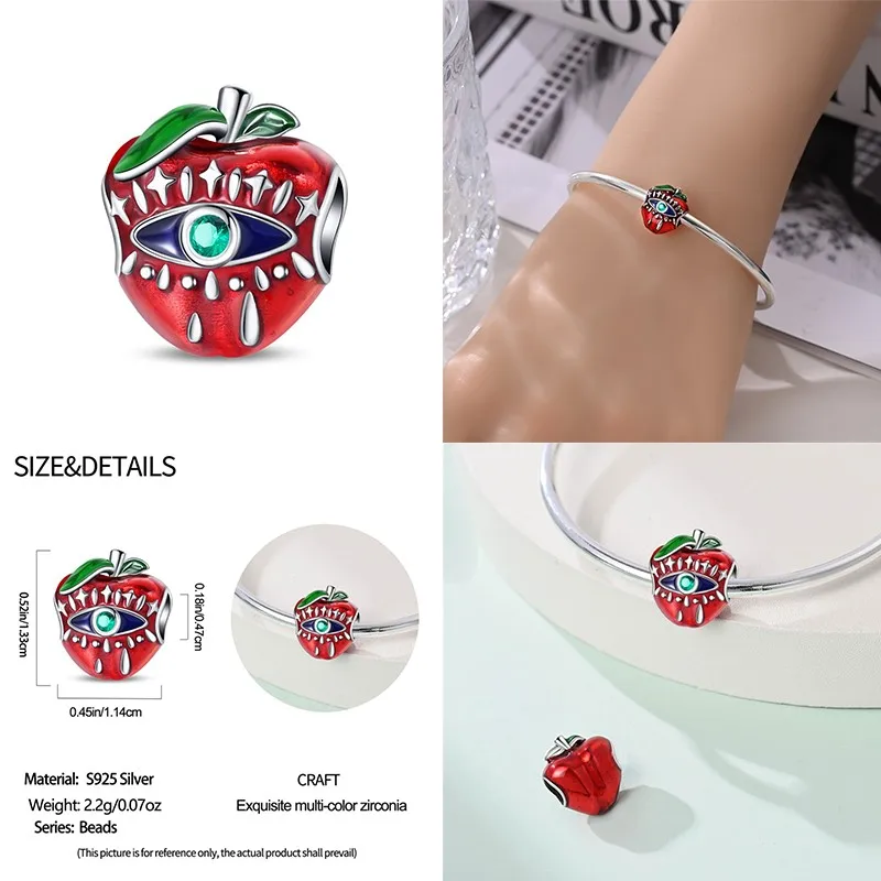 Fit Charms For Pandora Original Bracelets Green Spirit Snake Graduation Bear 100% 925 Silver Jewelry Making For Women Gift - view 3