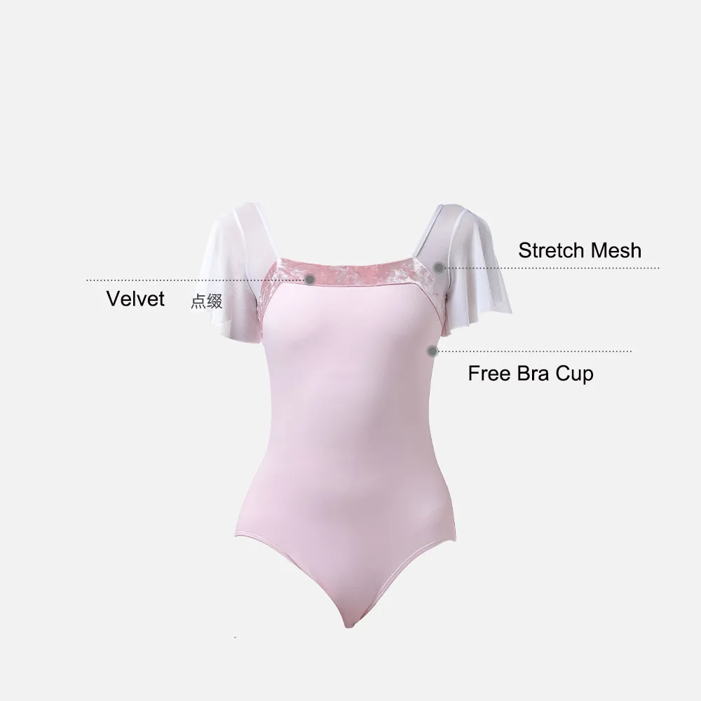 Ballet Leotard Women Swan Print Gymnastics Clothes Adult Aerial Yoga Practice Tights Stage Costume Classical Dance Costume