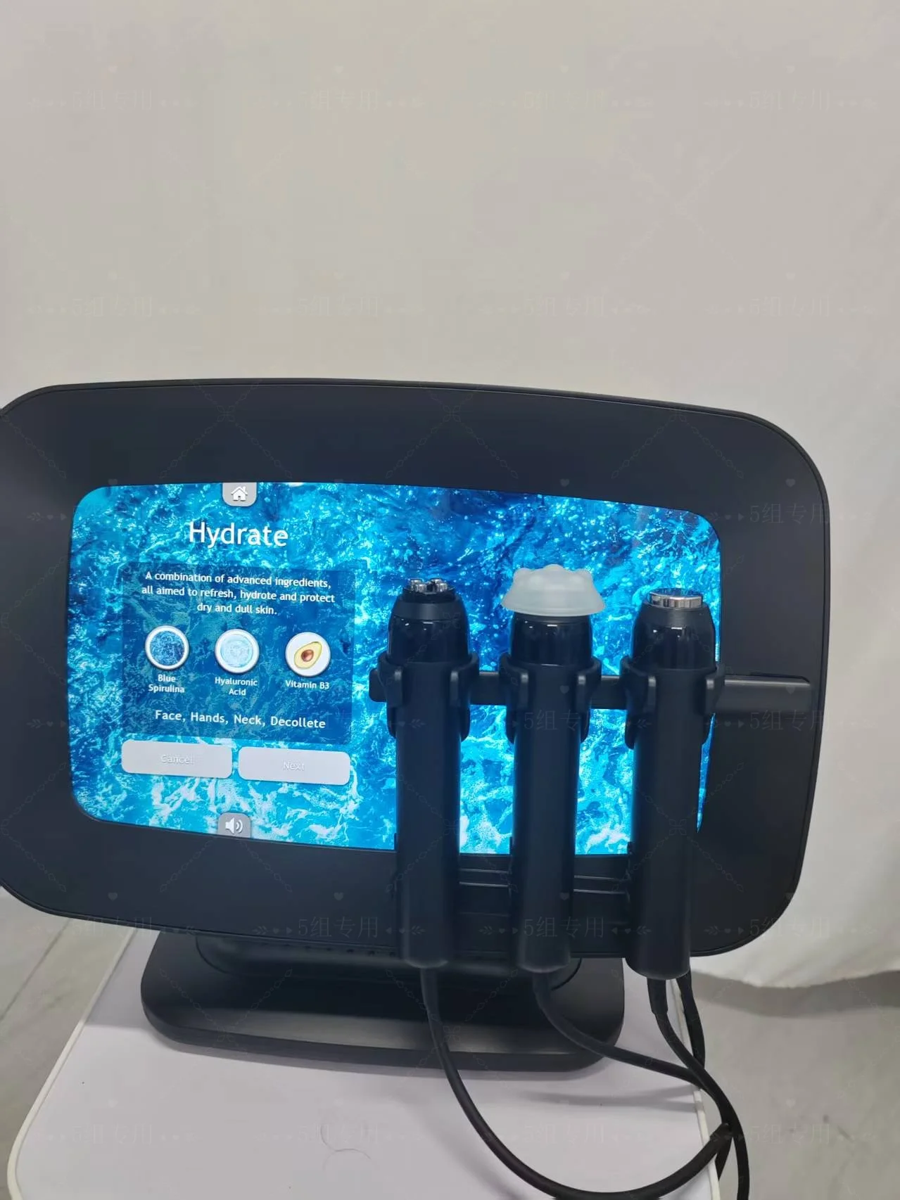 ماكينة فقاعات الأكسجين المحمولة 3 في 1، تجديد البشرة، جهاز إزالة السموم من الوجه الهيدروليكي، نادي السبا، الاستخدام المنزلي