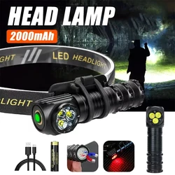 Multi Functional Strong Lighting Headlight Detachable Handheld Outdoor Waterproof Night Fishing Hiking Head Mounted Flashlight