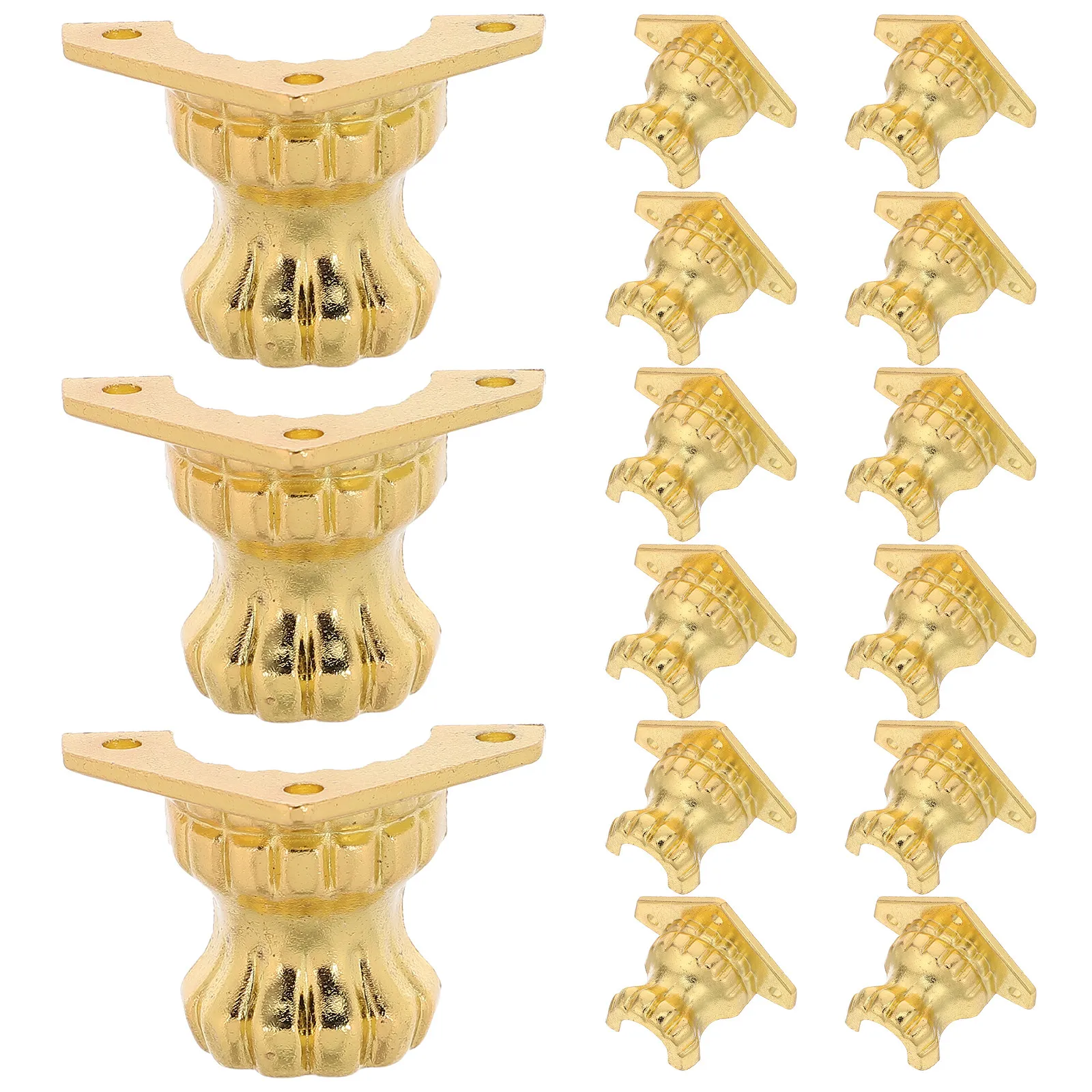 

20Pcs Metal Box Feet for Vintage Cabinets Jewelry Boxes Tea Tables Retro Decorative Furniture Legs Sturdy Anti-Tilting