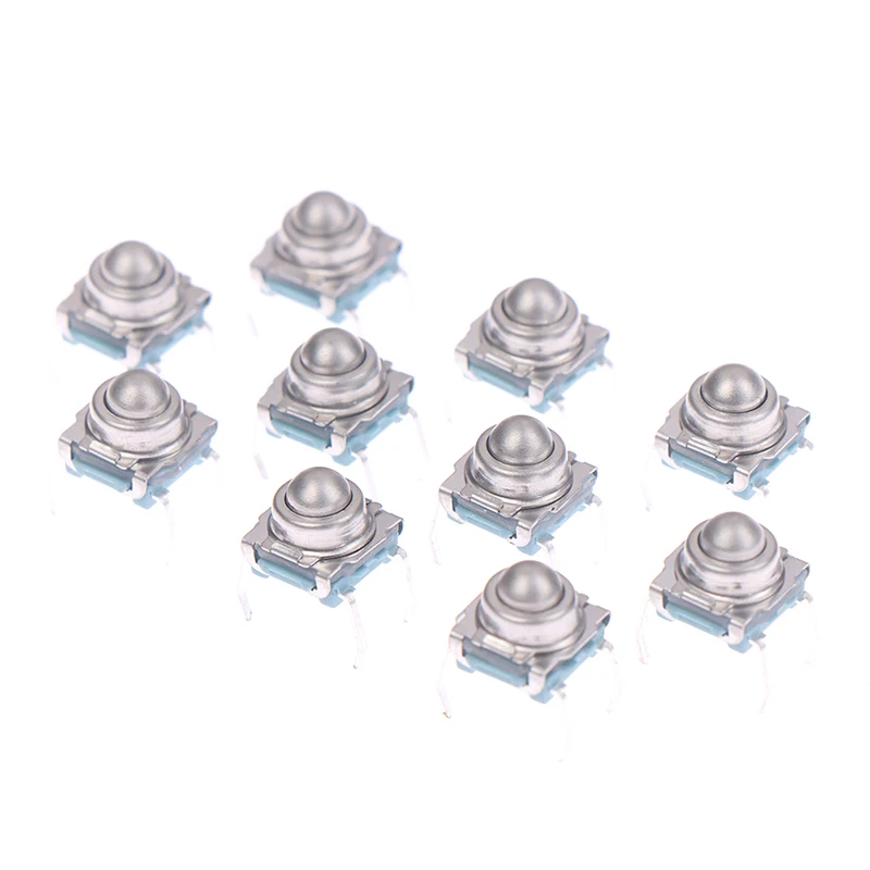 10pcs/set High Quality TS-F007 7*7 Metal Steel Ball Reset Switch DIP Type 4 Pin Tactile Switch Accessories