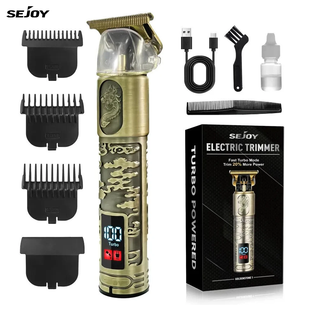 Sejoy Professional Men's Hair Clippers Trimmer Cutting Beard Cordless Barber Home Appliances Travel Electric Shaver Hair Trimmer