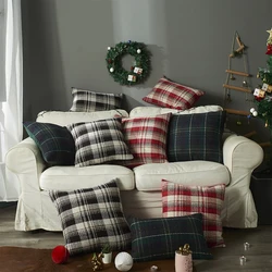 MACT Buffalo Plaid Kussensloop rustieke Kussenhoes Slaapbank Slaapkamer Kussensloop Tuin Versieren Kerst Taille Sierkussen